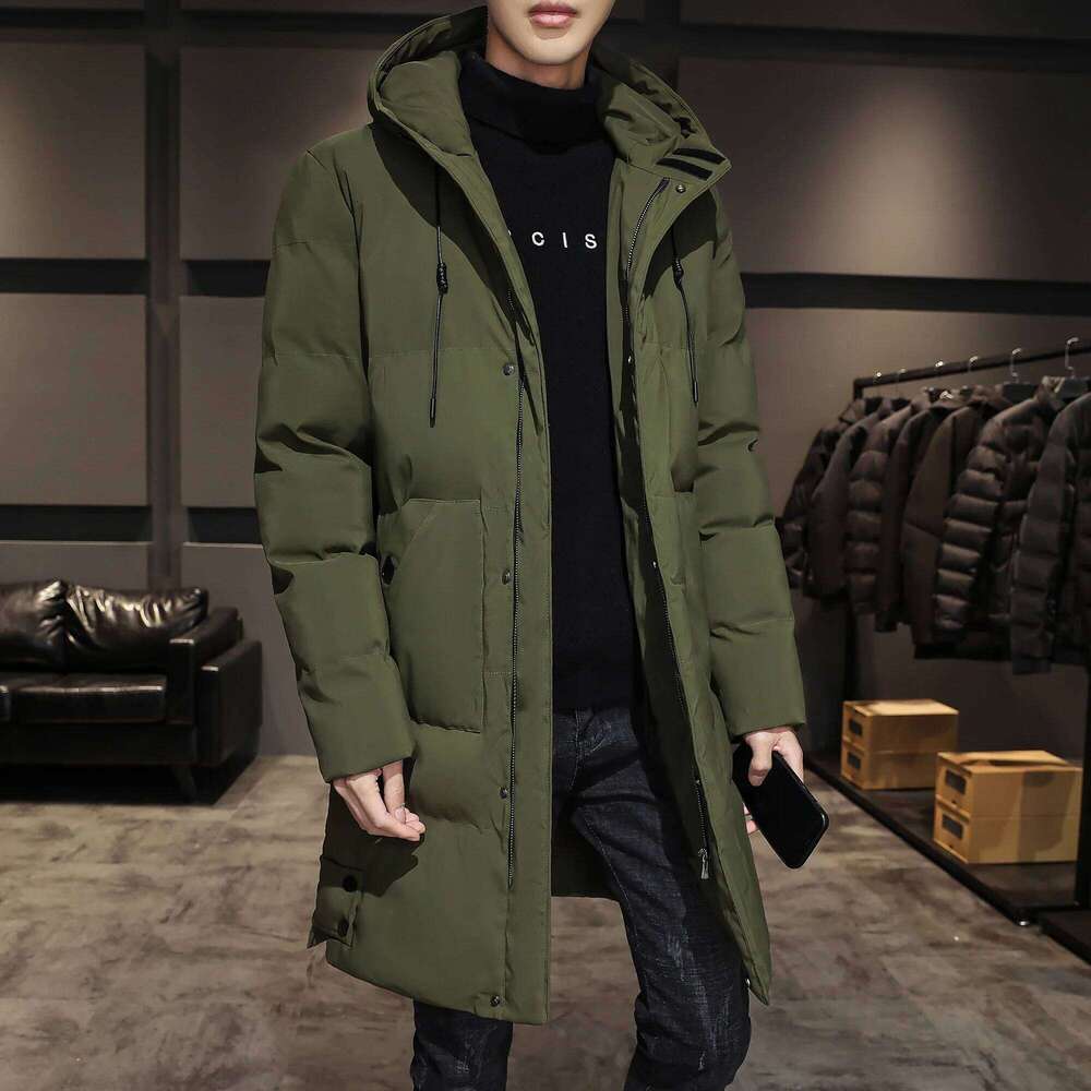 Designer Clothing 2025 Men's High Quality Hooded Black Fashion Winter Jacket Brand Clothing New Parka Men Thick Warm Long Coats