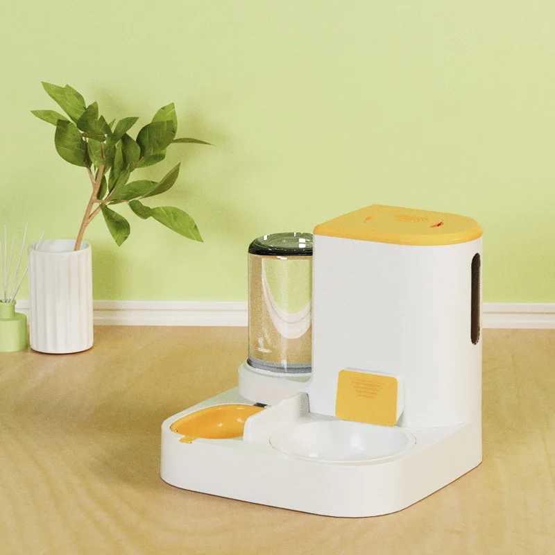 New Large Capacity Automatic Cat Food Dispenser Drinking Water Bowl Pet Supplies Wet and Dry Separation Dog Food Container Y250806