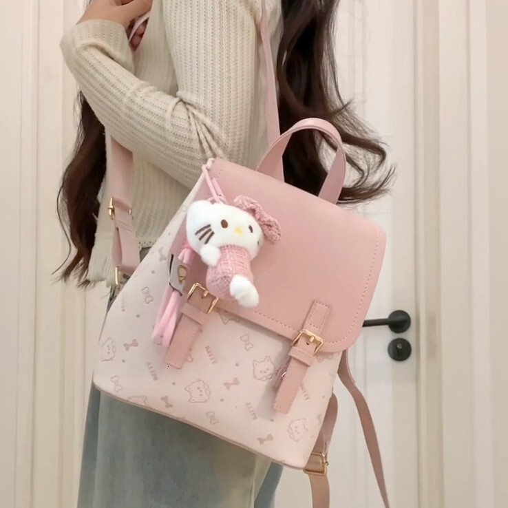 Korean Style Niche Fashion Cute Luxury Bag Pendant Sweet Designer Bag Simple Print Large Capacity Versatile Sweet Oxygen Backpack