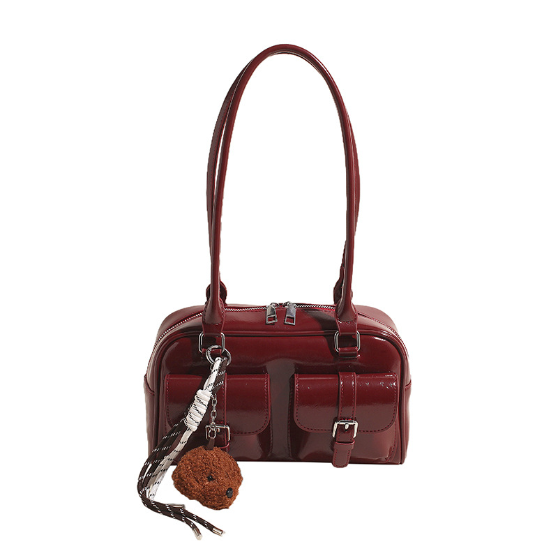 Retro Style Multi-pocket Shoulder Bag for Women with Vintage Charm