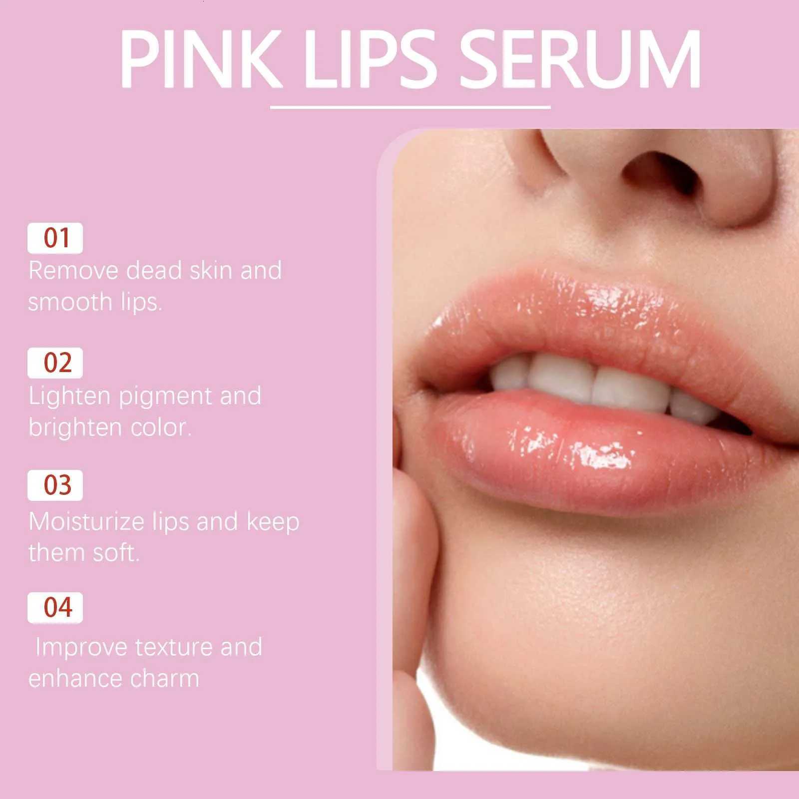 EELHOE Pink Lip Serum Plumper Lip Lightening for Dark Lips Deep Hydration Lip Pigment Melanin Removal Repair Lip Gloss EssenceXJ250807