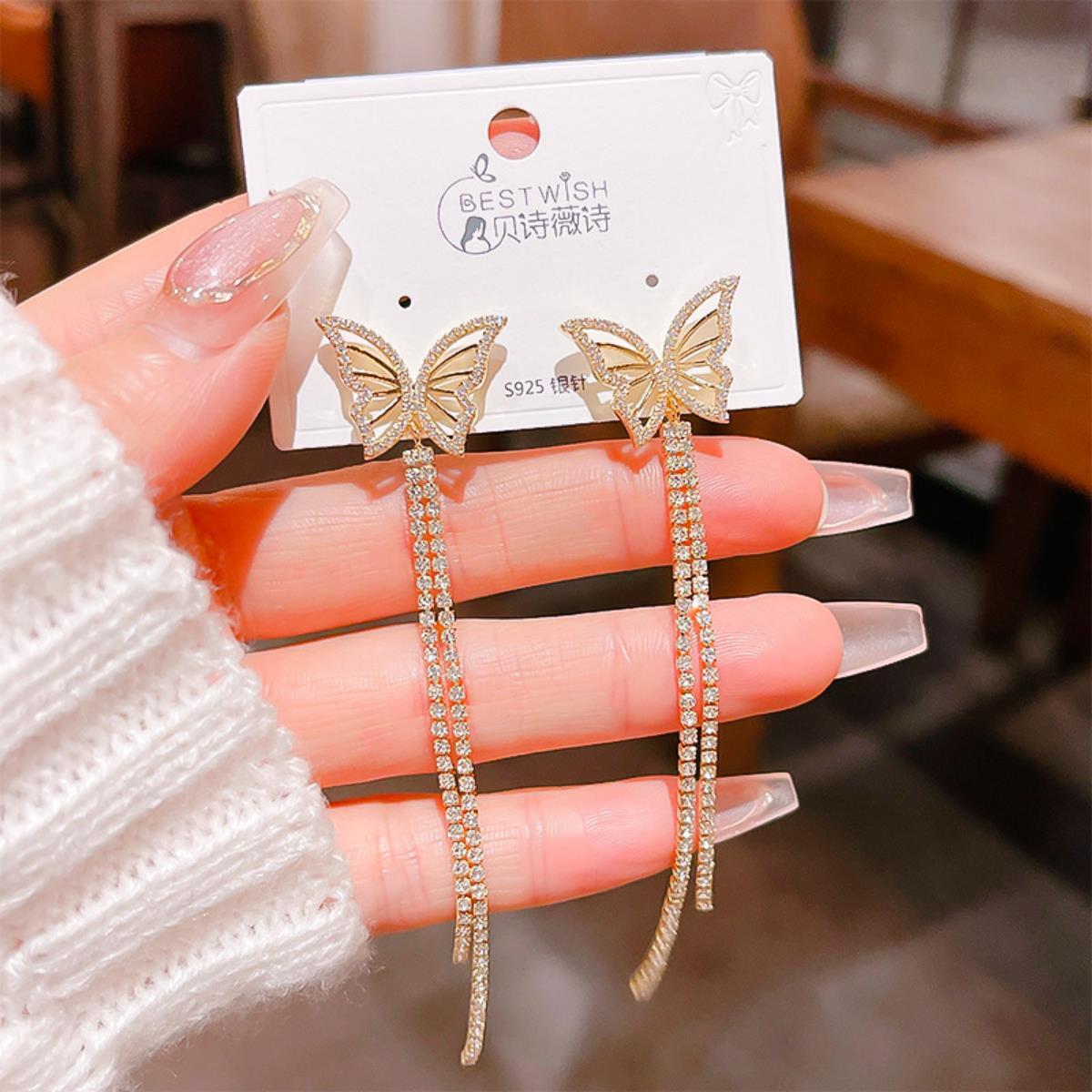 Women's Accessories Free Shipping Designer Luxury Jewelry Thick Gold Color Retention High-quality Exquisite Zircon Earrings High-end Studs