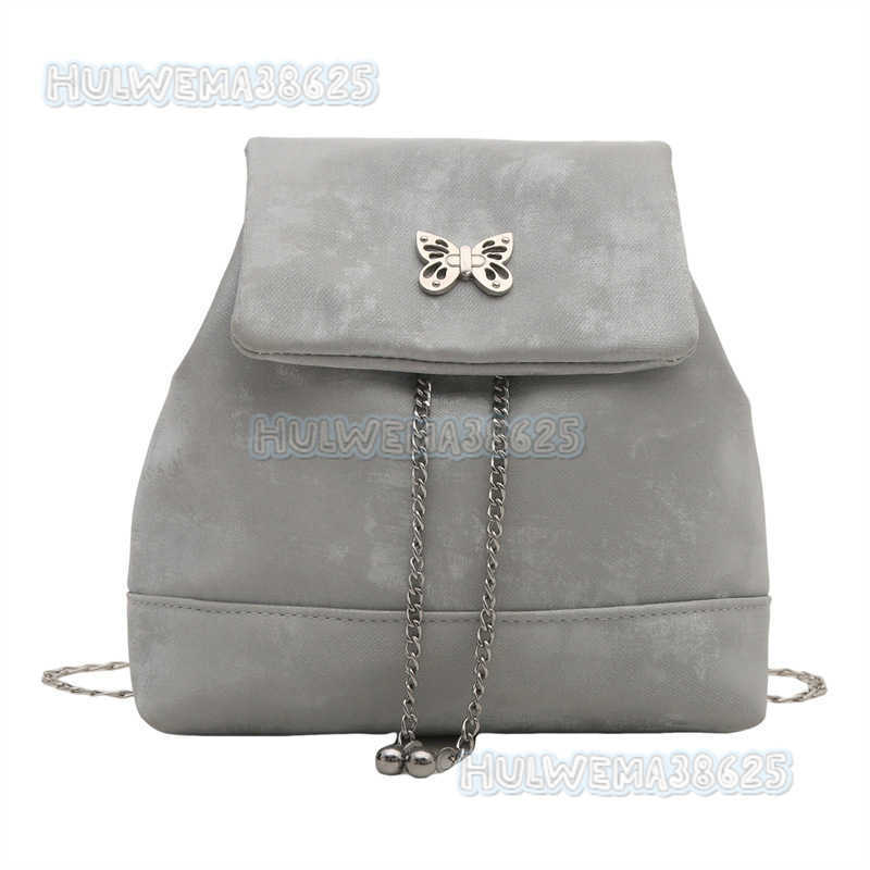 Butterfly Knot Womens Bag 2024 New Solid Color Simple Elegant Chain Fashion Niche Design Versatile Backpack H250806