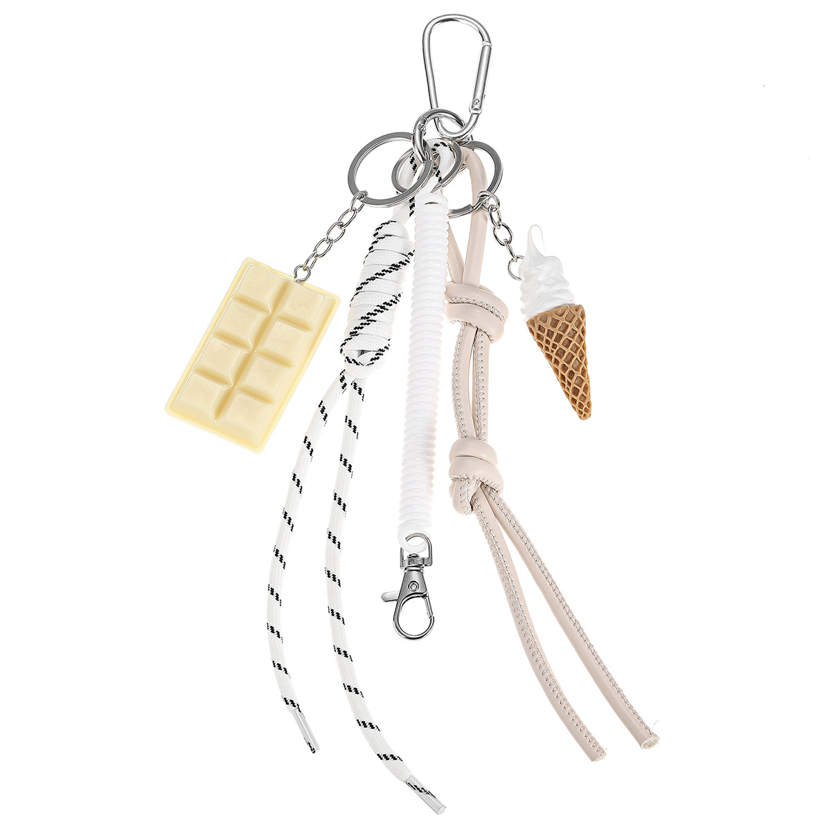 Keychains In Pink Cherry Bag Charm Braided Rope Woman Fashionable For Bags Pendant Accessories Gift
