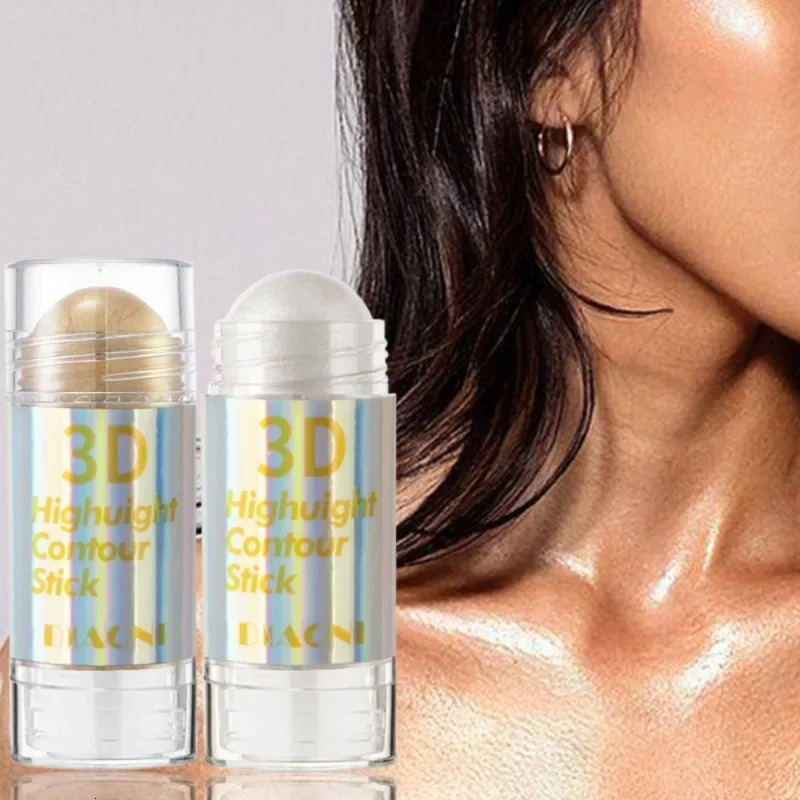 6 Colors 3D Face Brighten Highlighter Bar Cosmetic Face Contour Bronzer Shimmer Highlighter Stick Concealer Cream Makeup tool 250730