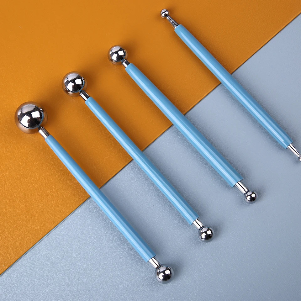 1 Set Playdough Tool Sculpture Tools Professional DIY Stainless Steel Polymer Clay Emboss Dot Shape Tool for Clay Carving 250805