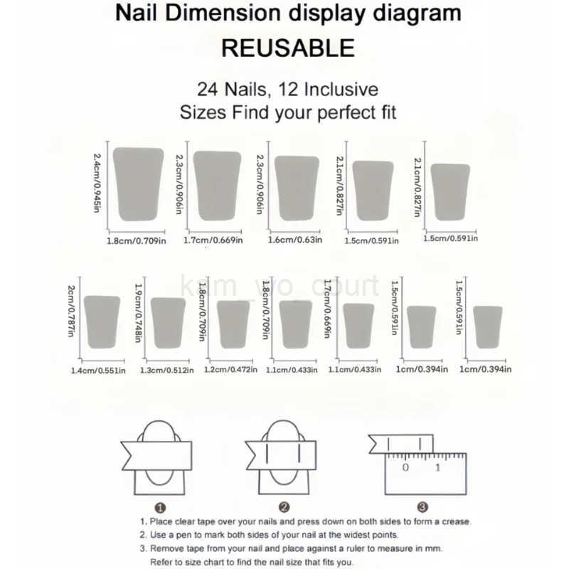 24Pcs Summer Trendy Duckbill Fake Nails 3D Floral Press-on Nails French Design Golden Rhinestone Bow Decor Acrylic False Nails M250807