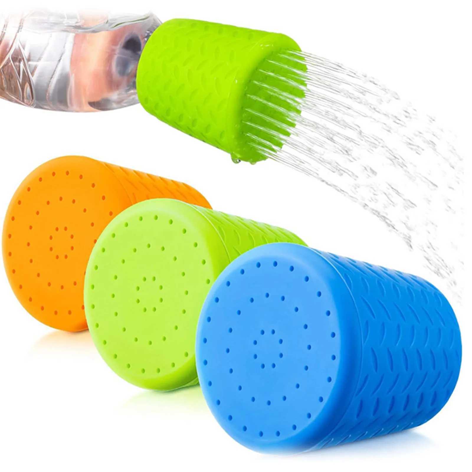 Portable Silicone pet shower headSummer Outdoor Dogs Shower Water SprayerFits Most 16oz To 2L Plastic Water Bottles Or Bottles Y250806