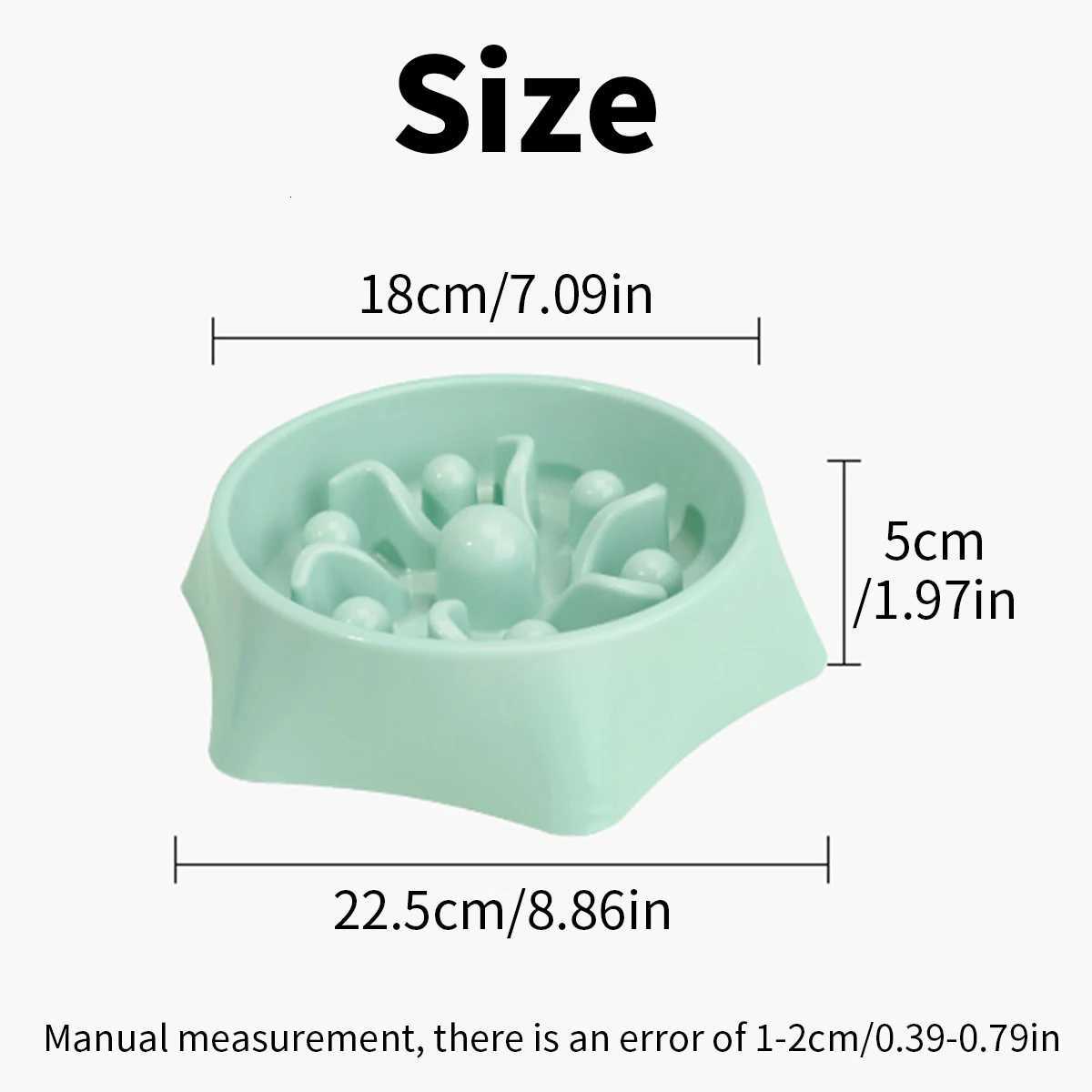 A dog slow food bowl dog bowl anti-knockover pet supplies small dog anti-choking feeding dog food bowl cat food bowl Y250806