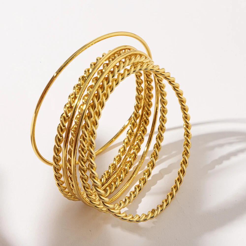 LUIZADA Gold Dubai Bangle for Women Wedding Bride Bracelets Gold Color Jewelry Middle East African Bride party Gifts 250805