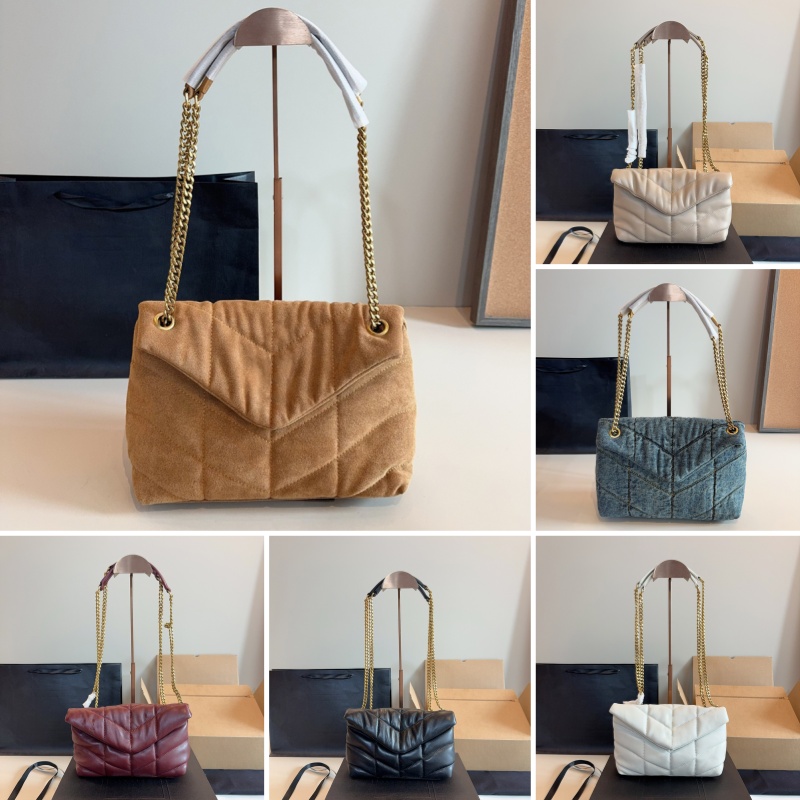 Designer Denim Chain Shoulder Bag Women Flap Underarm Leather Quilted Chain Crossbody Bag Suede Handbag