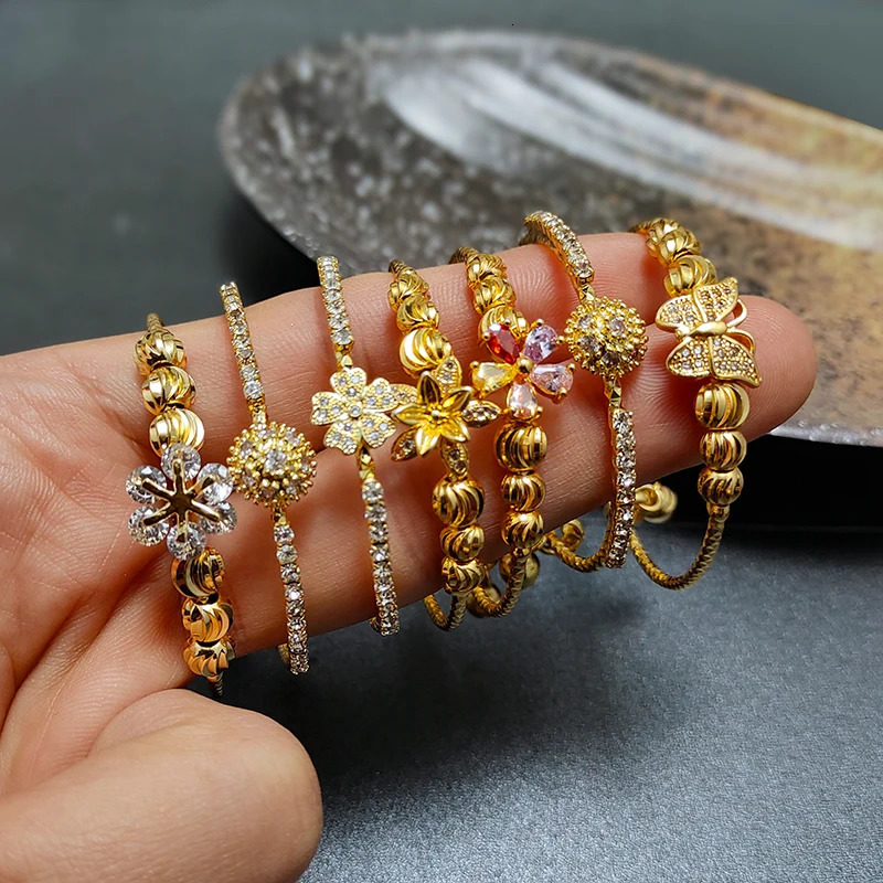 20 Styles Dubai Gold Color Baby Bangles For Kids Baby Promotion Sale Child Birthday Gifts ChildrenS Bracelets 250805