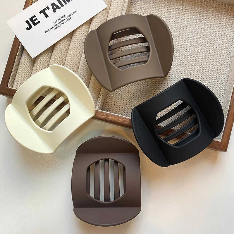 2025 New Korean Style French Flat Hair Clip Claws Hair Accessories Womens Spring Clip Leopard Hair Clip Top Simple Headpiece U250807