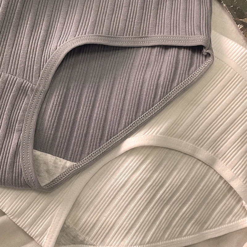 3PCSSet Sports Style Cotton Womens Panties Girls Underwear Breathable Mid Waist Shorts Sexy Lingerie Plus Size Solid Briefs 250807