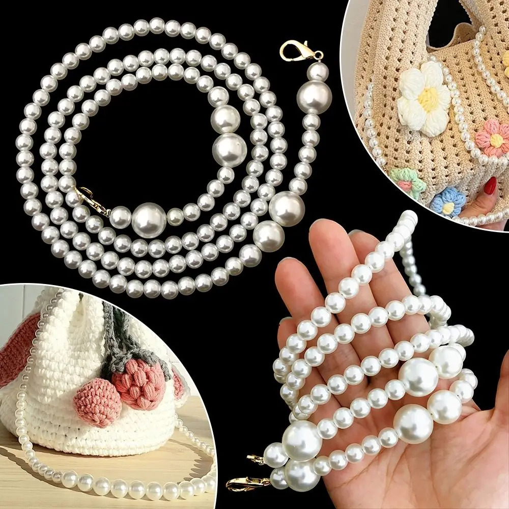 7090100110120cm Fashion Pearl Strap Versatile Casual Long Beaded Chain Shoulder Strap Bag Strap Bags Replacement Accessories 250807