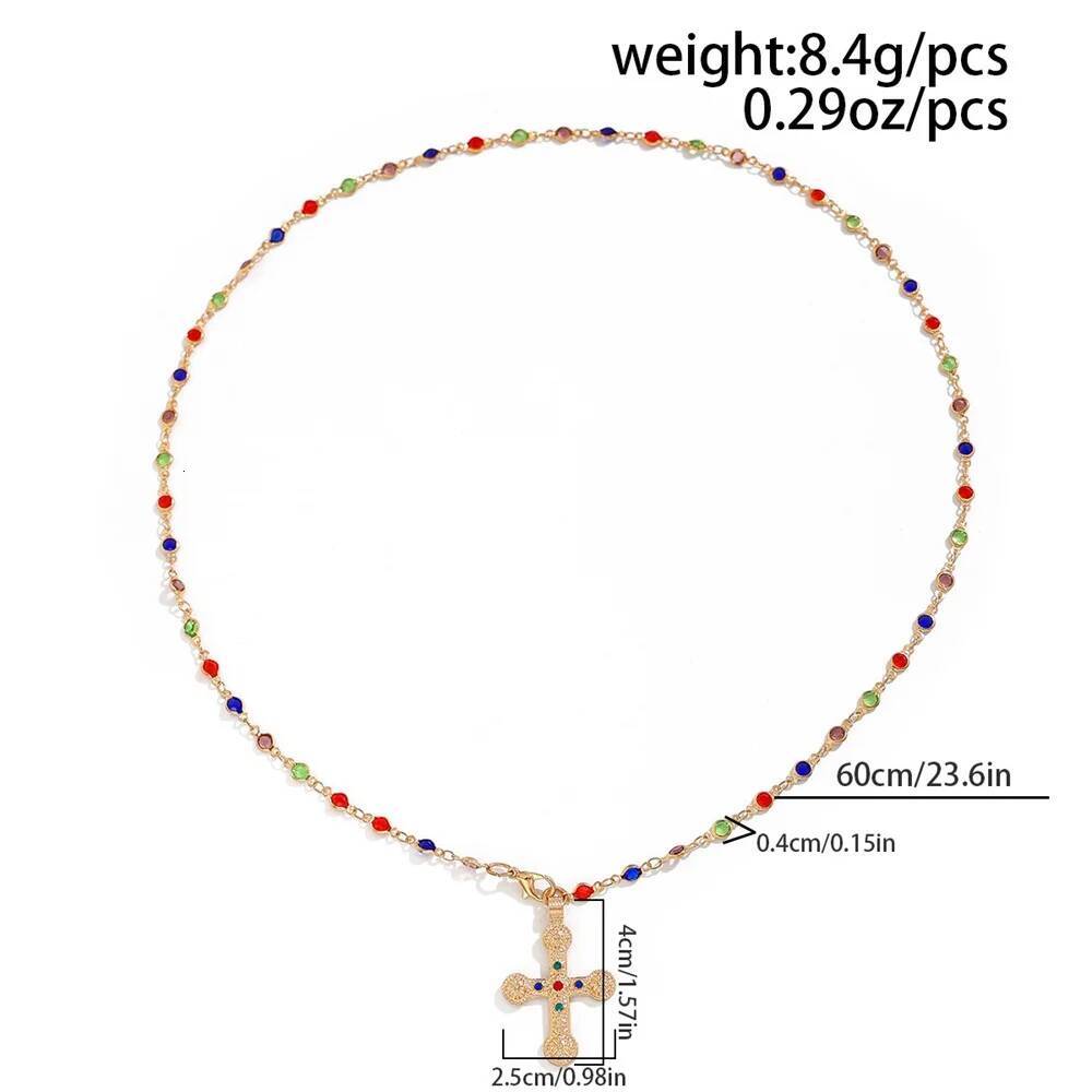 Unique Cross Pendant for Women Simple Crystal Sweater Chain Long Y-shaped Necklace Y2K Party Jewelry 2024 Jewelry for Women