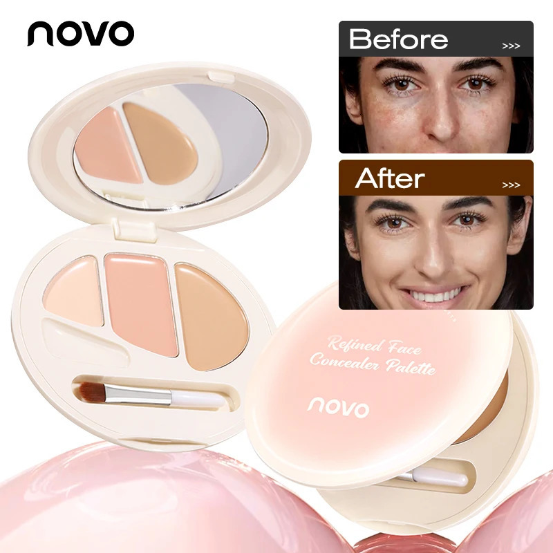 3-Color Corrective Concealer Contour Palette Long-Lasting Waterproof Moisturizing Covers Dark Circles And Spots 250730