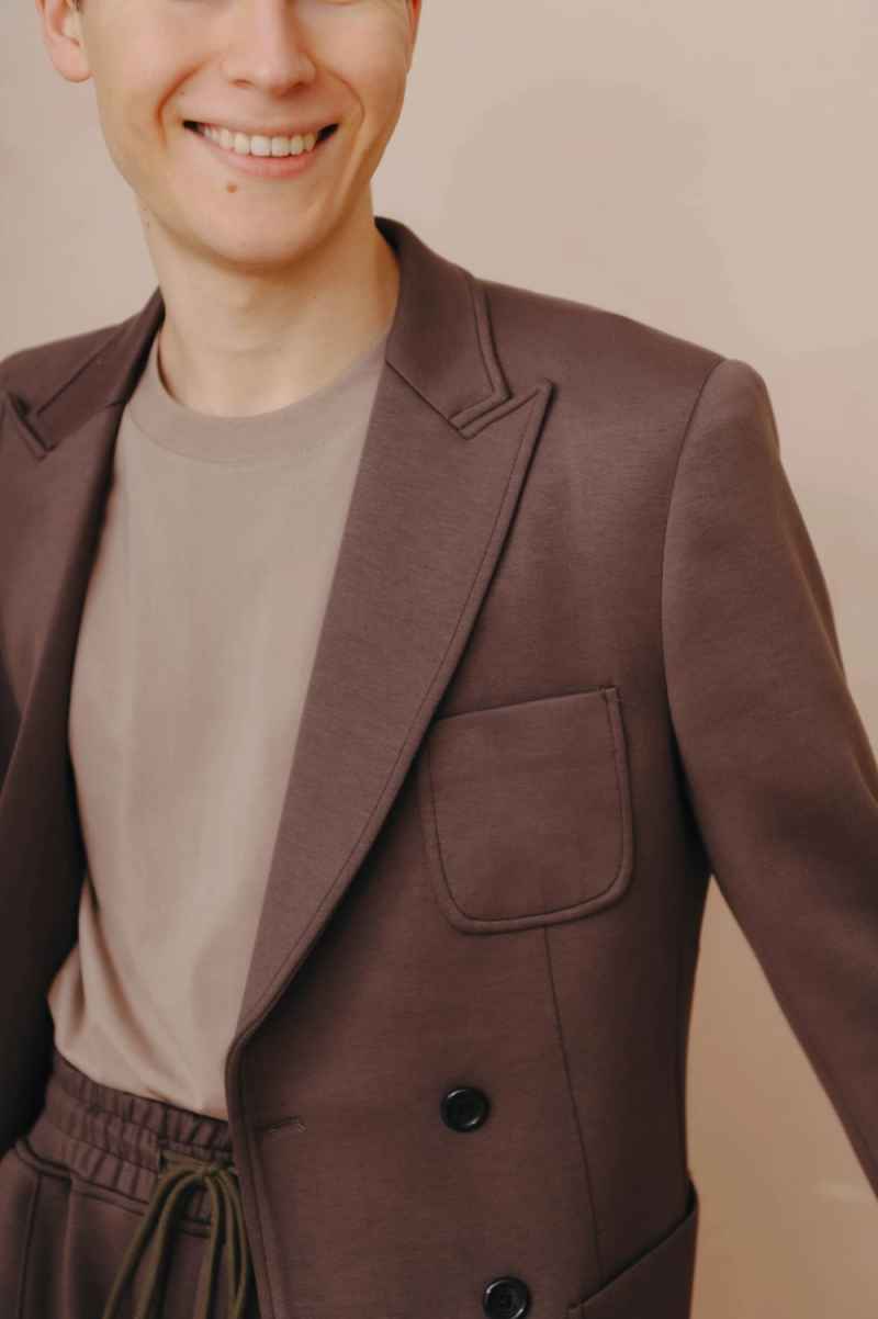 Brown Peaked Lapel Double Breasted Blazer Trousers Party Wear Male Suits Wedding Costume Homme Slim Fit Outfit 2Pcs Jacket Pants