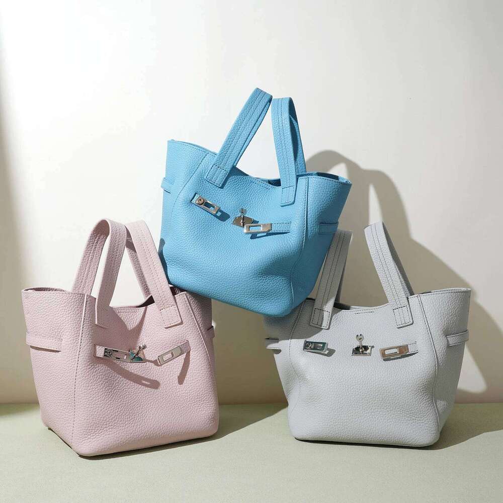 Fashion Original Brand Women Genuine Leather Female Top Handle Soft New Handbags Designer Cowhide Tote Bucket Bag 20250805