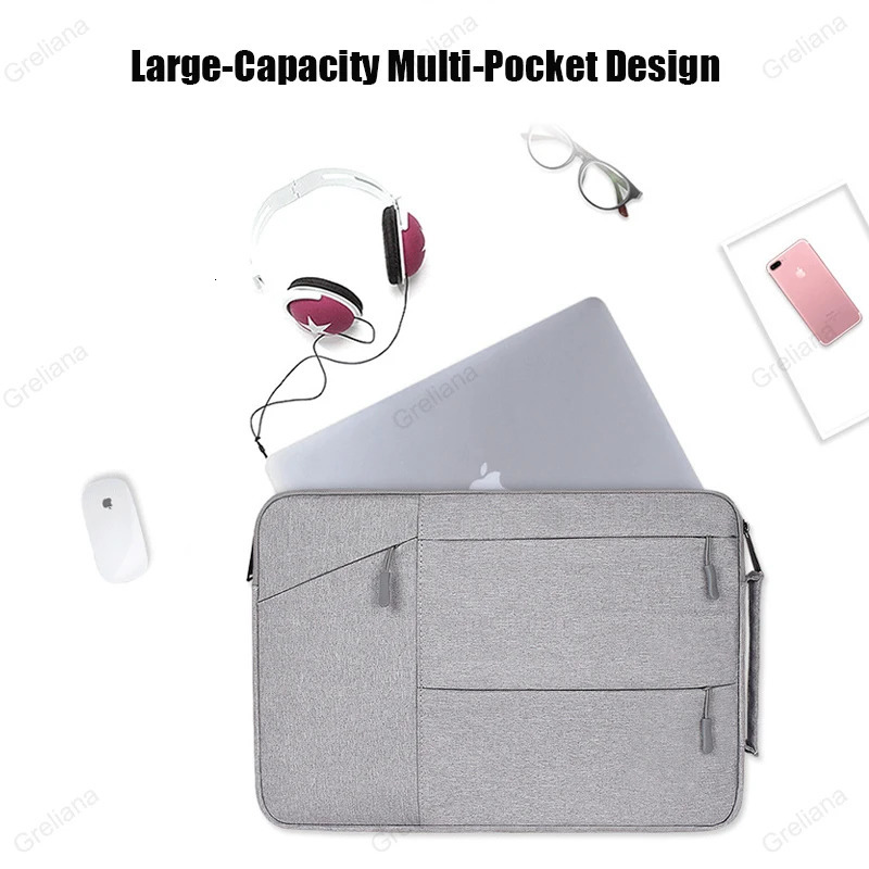 Laptop Bag 13.3 15.6 14 inch Waterproof Notebook Case Sleeve For Macbook Air Pro 13 16 15 Computer Handbag Briefcase Bag 250807