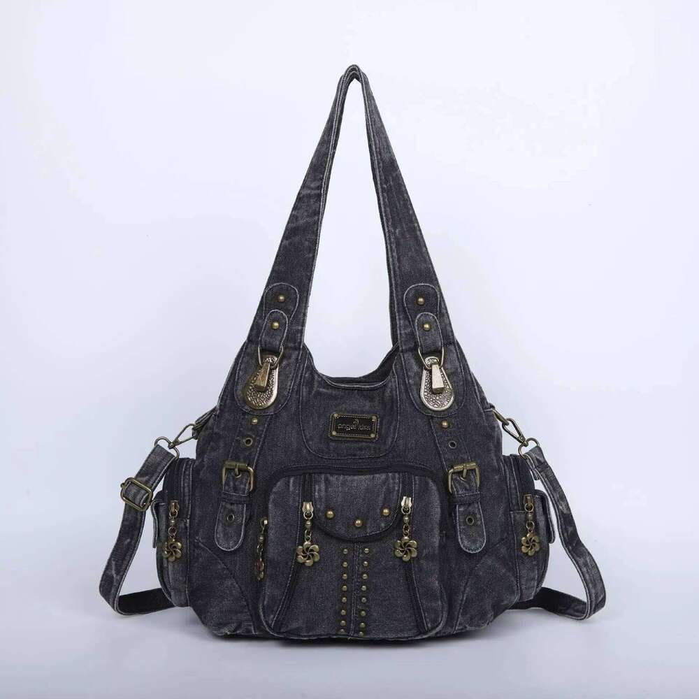 Angel Keith Fashion Women's Bag PU Leather Tote Bag Large Shoulder Wallet Bolsa Women's