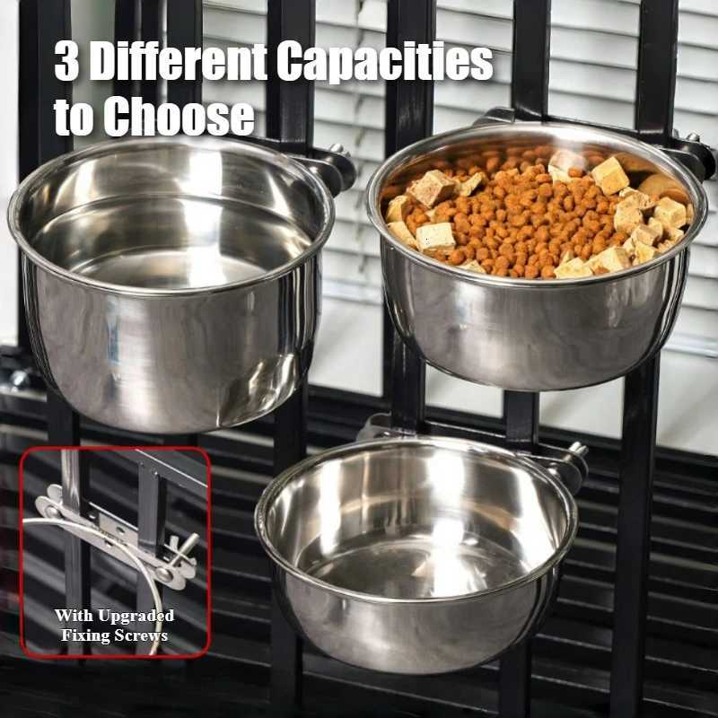 Double-Bolt Lock Stainless Steel Anti-Tip Pet Bowl Wall Mounted Food Water Dish Heavy-Duty Non-Spill Design for Cats/Dogs Y250806