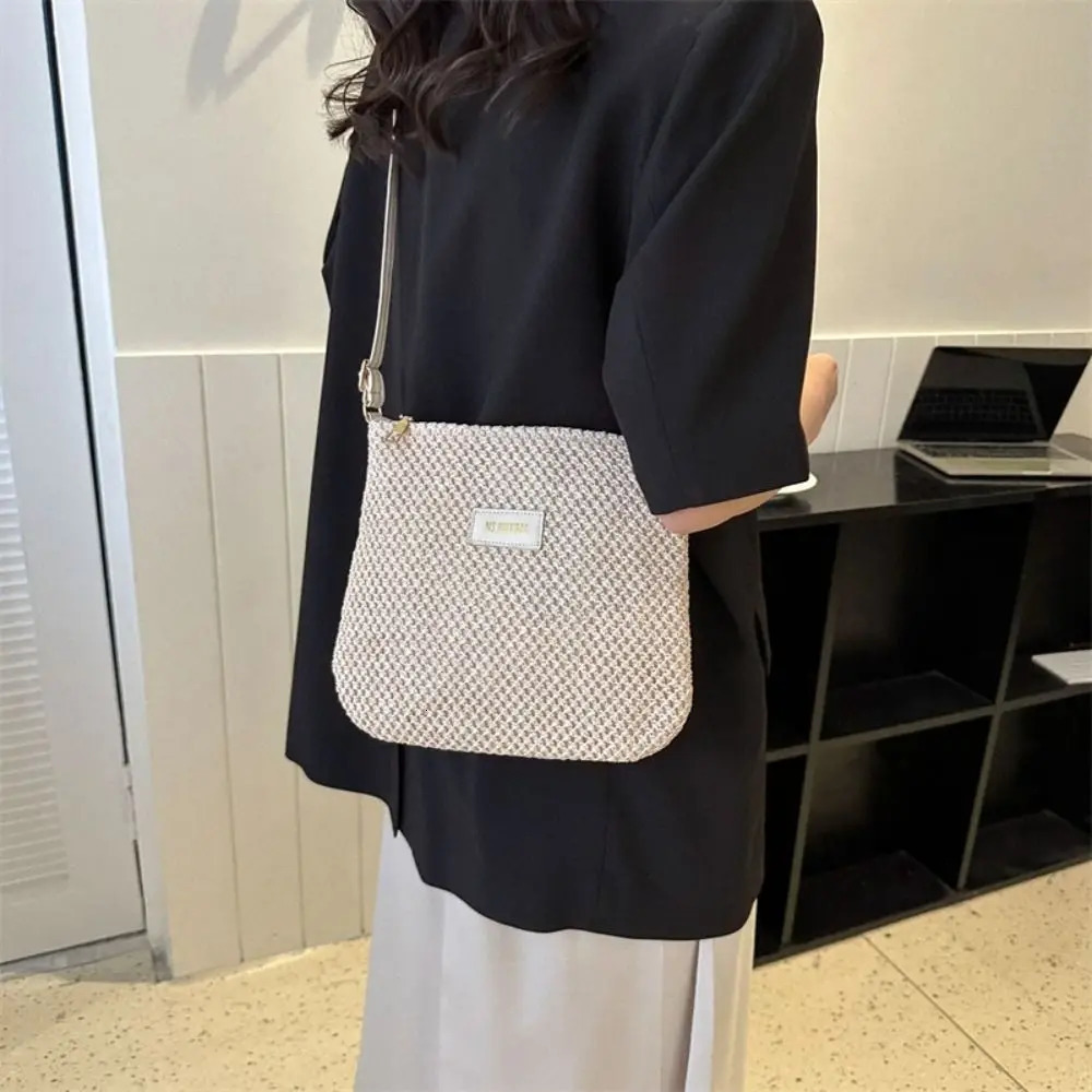 Ladies Fashion Summer Straw Crossbody Bag Women Beach Holiday Shopping Woven Shoulder Handbag Messenger Purses for Women Bags 250805