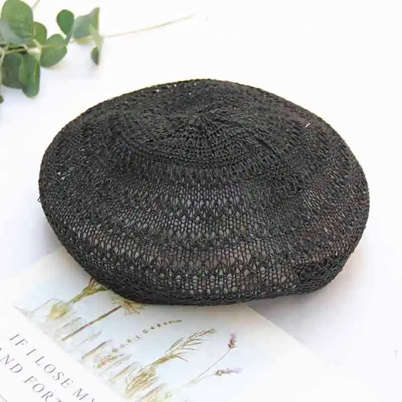 2019 New Korean Version Hollow Solid Color Breathable Beret Casual Tide Summer Adjustable Womens Hat Adult C XJ250807