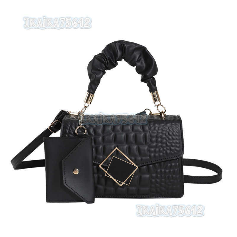 Womens Trendy Style Pleated Handbag 2024 Spring New Versatile Single Shoulder Crossbody Small Square Bag H250806