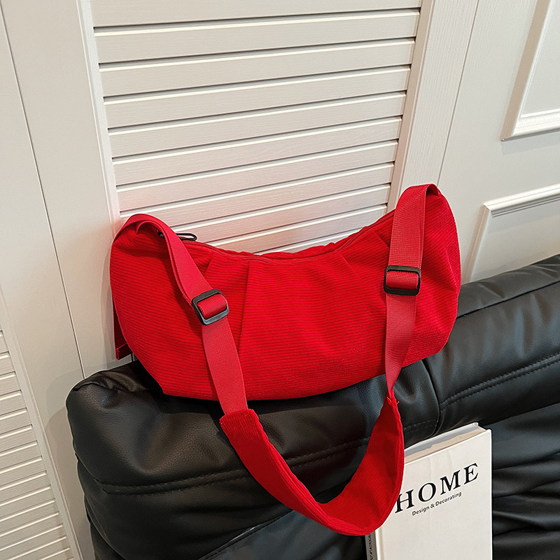 Single Shoulder Solid Color Crossbody Couple Style Large Capacity Gym Backpack Simple Women's Bag