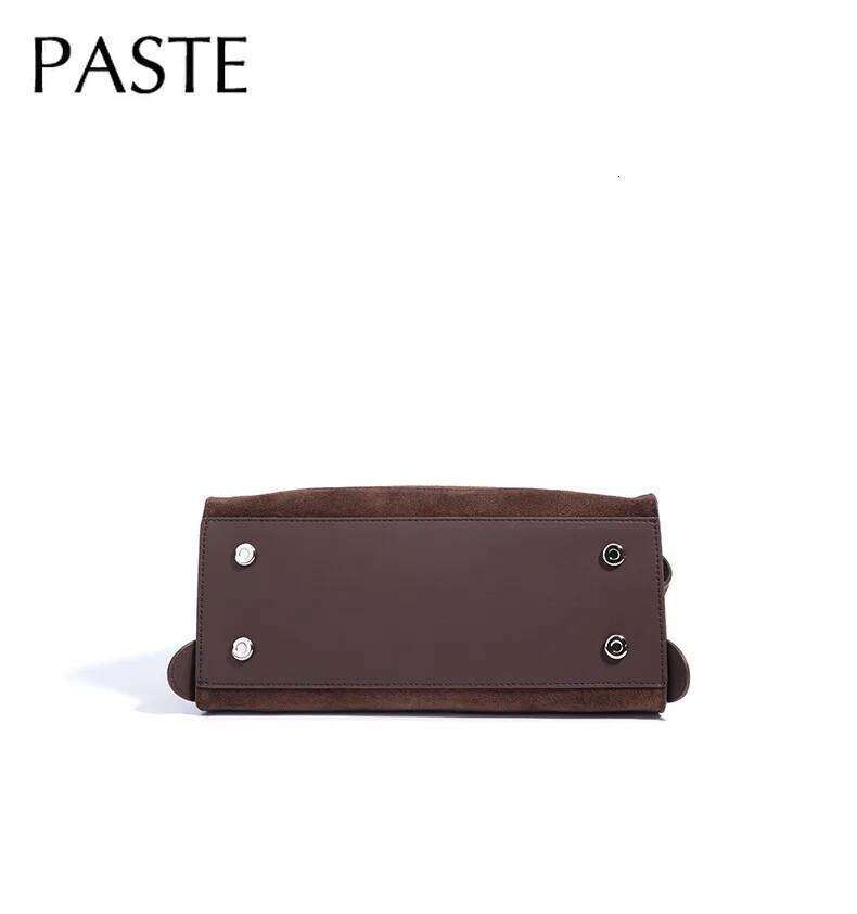 2025 Autumn Advanced Fashion Sense Coffee Color Commuting Ladies Tote Genuine Suede Leather Women Handbag Shoulder Bag 20250805