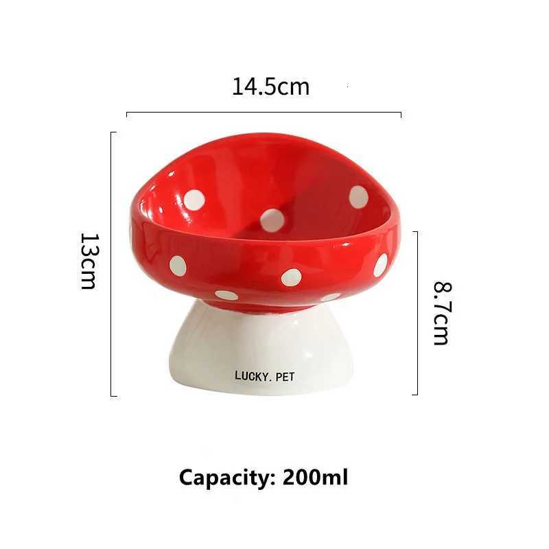 Cat and Dog Rice Bowl Pet Accessories Ceramic High Feet Stable Cute Protection Cervical Spine Cat Dog Drinking Bowls Pet Feeder Y250806