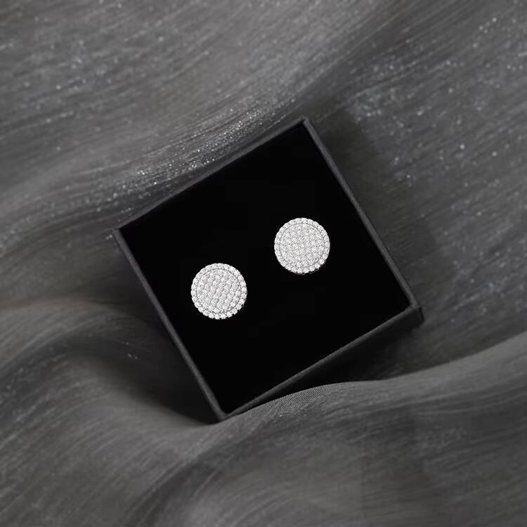 Fine Jewelry Shine D Color VVS Moissanite Diamond Stud Earring Gold Plated 925 Sterling Silver Stud Earring