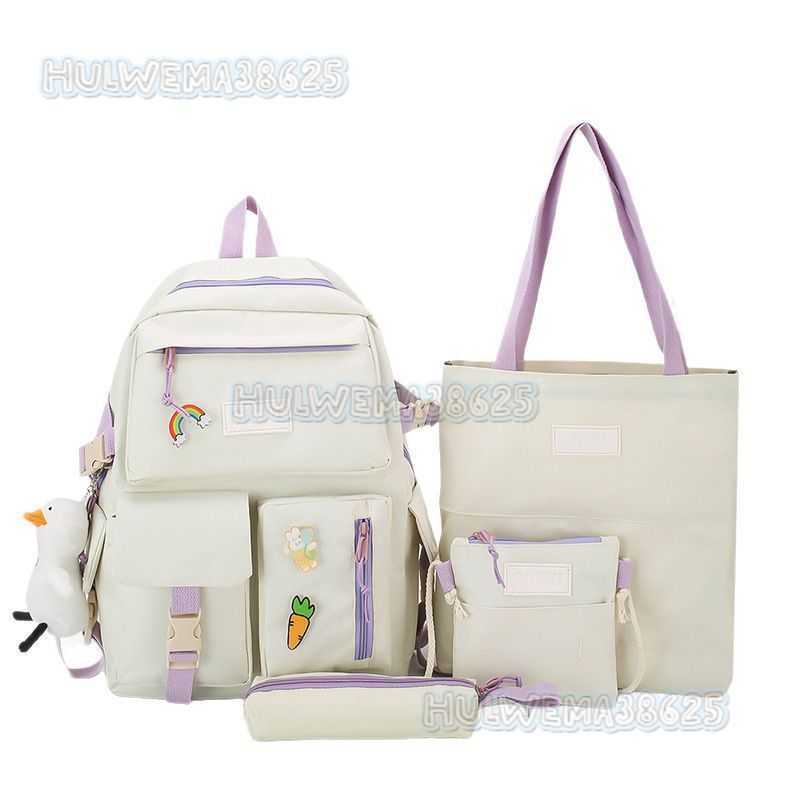 School Bag Female Junior School Student Casual Cute Elementary School Girl Backpack School Student Large Capacity Campus Soft Girl Backpack H250806