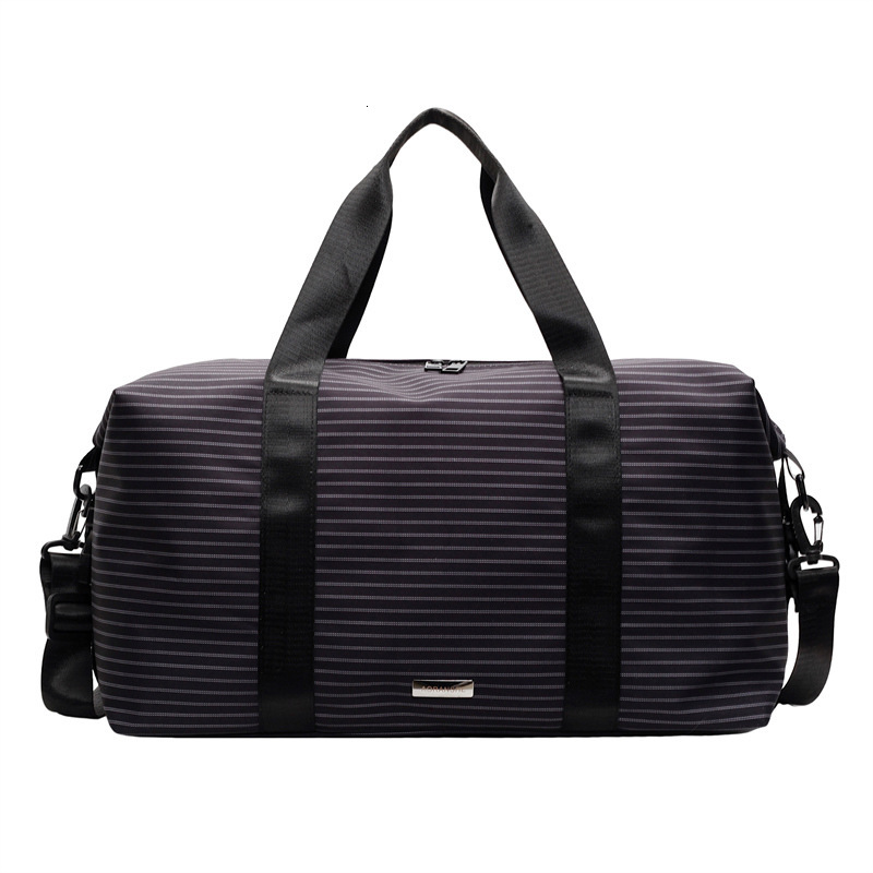 New High-Quality Striped Large-Capacity Travel Lightweight Trendy Fashion Gym Storage Carry-On Bag