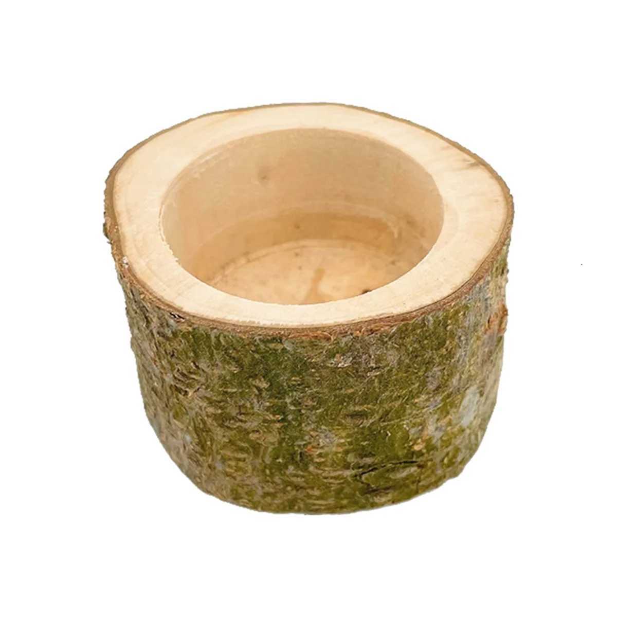 XFDE Pet Hamster Wooden Food Bowl Hamster Squirrel Food Bowl Log Gnawing Toys for Small Animals Food Bowls Y250806