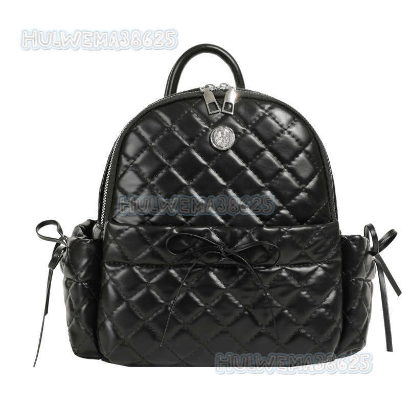 Quilted Embroidery Womens Bow Backpack 2024 Spring Summer New Versatile Casual Bag Style School Bag H250806