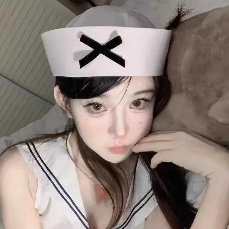 2K Pink White Bow JK Beret Hat Sexy Dome Sailor Hat Korean Style Navy C for Women Niche Flipped Nurse Cosplay Beret C XJ250807
