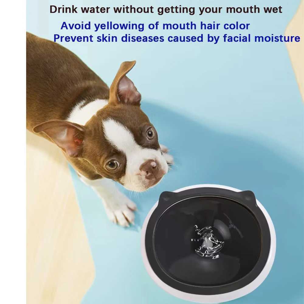 Dog Drinking Water Bowl Floating Non-Wetting Mouth Cat Bowl Without Spill Drinking Water Dispenser Plastic Anti-Over Dog Bowl Y250806