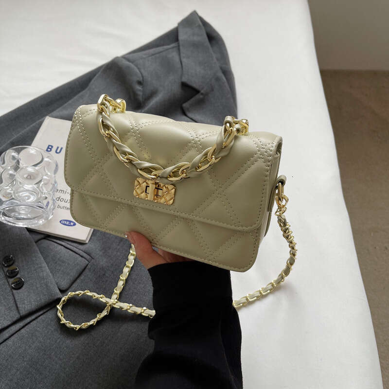 This Year's Trend: Quilted Chain for Women 2025 Summer New Fashion Versatile Crossbody with High-end Feel Small Square Bag