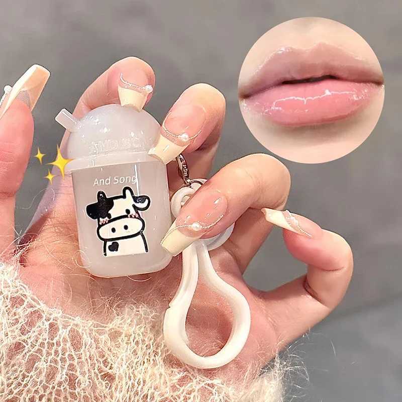 Cute Keychain Lip Balm Moisturizing Lip Gloss Hydrating Reduce Liplines Sleeping Mask Clear Jelly Water Light Lip Oil Lips CareXJ250807