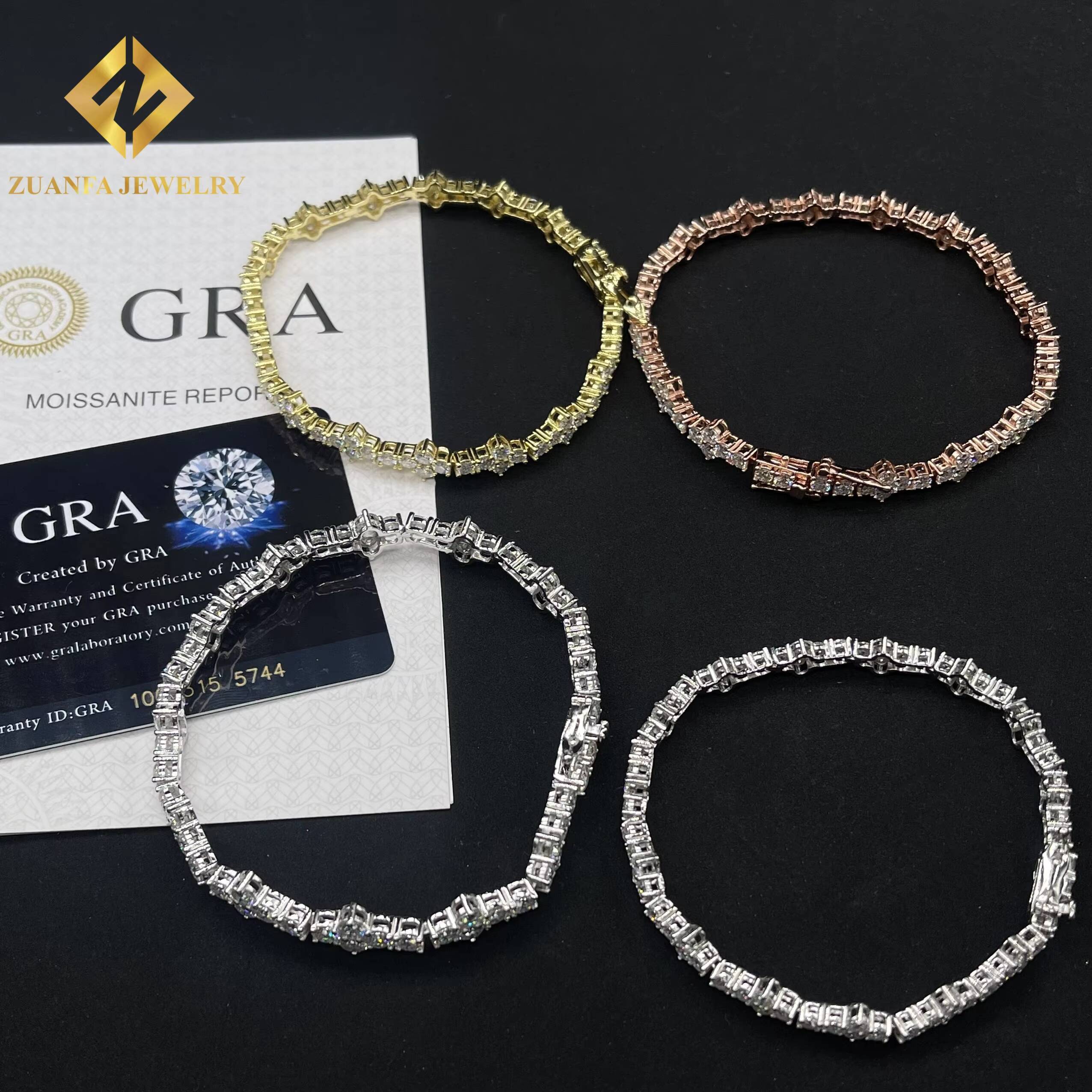 Iced Out Hip Hop Jewelry 925 Silver Cross With Tennis Chain 925 Silver Vvs Moissanite for Men and Women