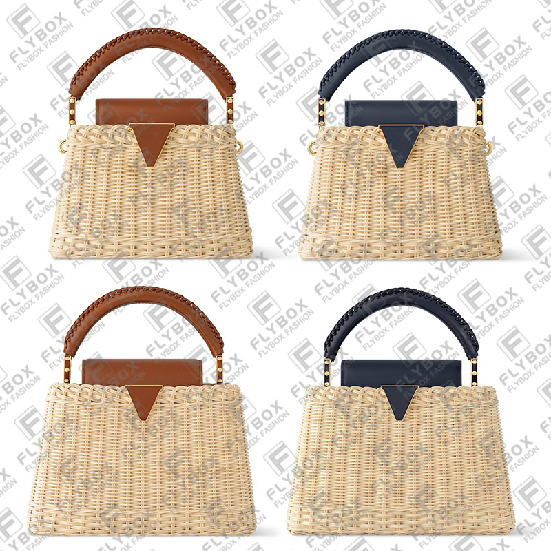 M26025 M14365 M14366 Capucines Rattan Bag Totes Handbag Shoulder Bag Crossbody Women Fashion Casual Luxury Designer Top Handbag Bag TOP Quality Fast Delivery