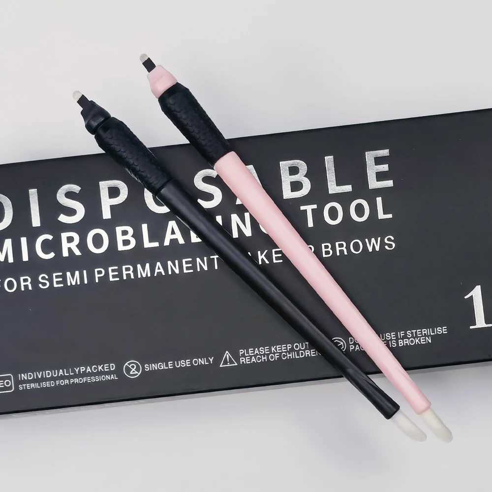 10/50Pcs Disposable Microblading Pen 18U Permanent Makeup Eyebrow Manual Tattoo Pen W250807