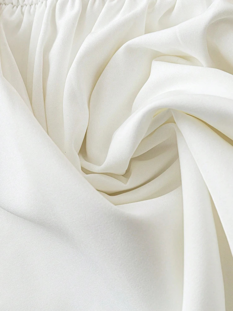 Plus Size Womens 2025 Summer Sleeveless Tube Holiday Style Solid Color Double Layer Ruffle Swing Tops 250807