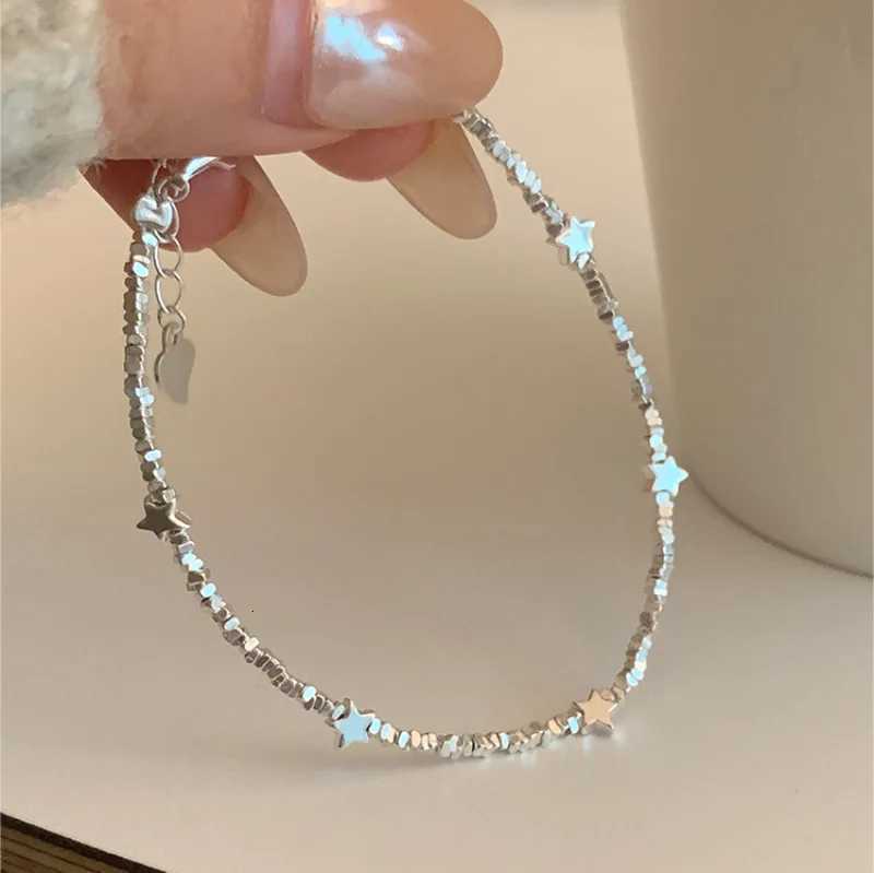 VENTFILLE 925 Sterling Silver Star Bead Bracelet For Women Girl Sweet Romantic Versatile Trend Jewelry Gifts Dropshipping W250807