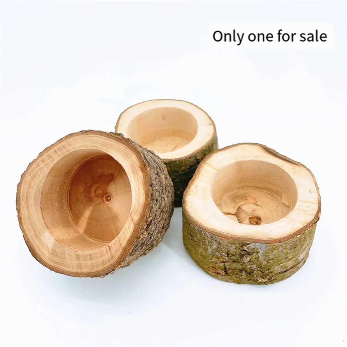 XFDE Pet Hamster Wooden Food Bowl Hamster Squirrel Food Bowl Log Gnawing Toys for Small Animals Food Bowls Y250806