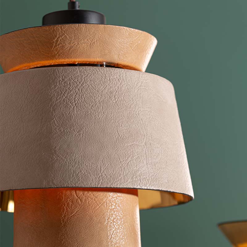 Elegant Pendant Light with Modern Design & Durable Leather Finish P21306