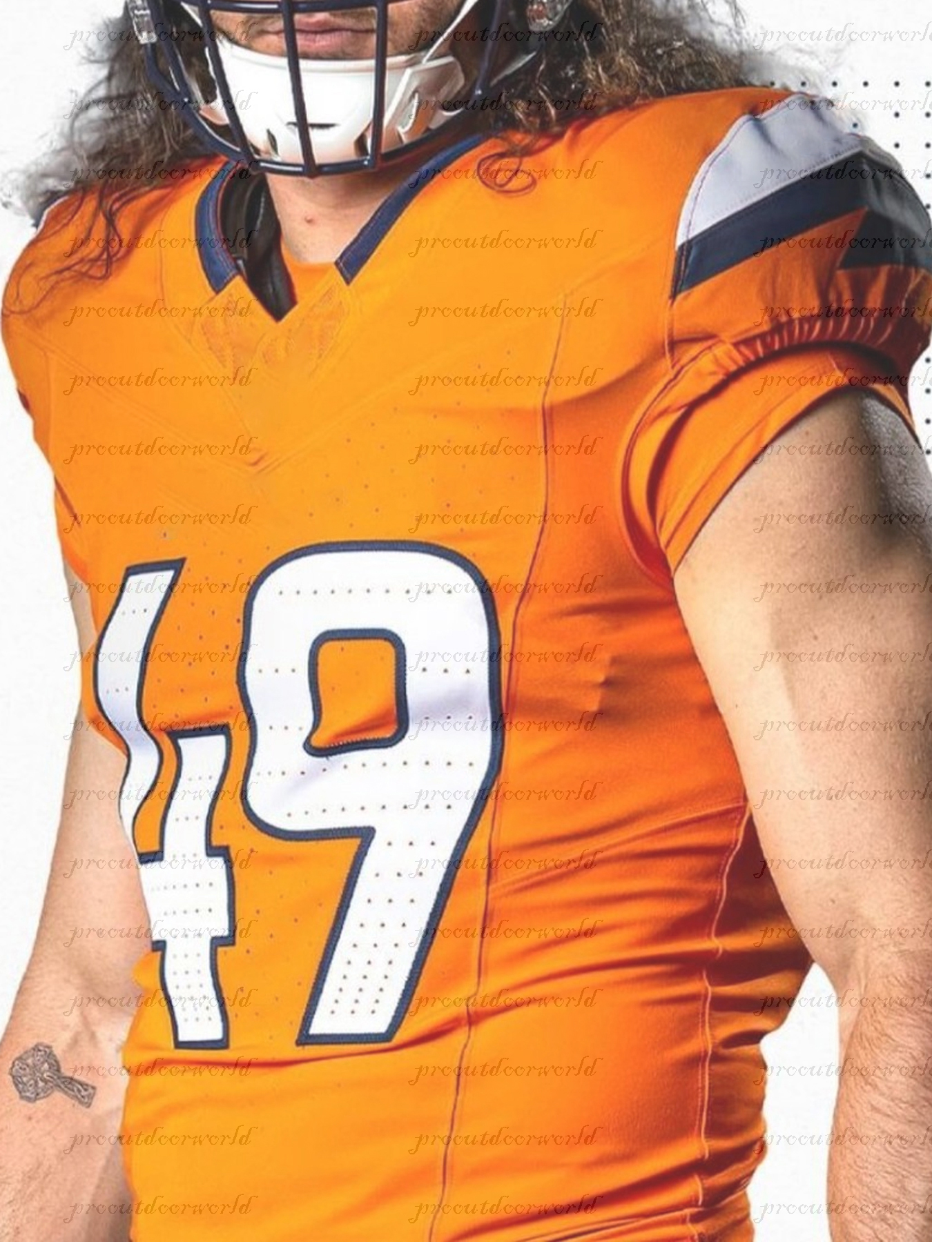 2024 Throwback Men's Navy/Orange/White Football Jeresys Custom Embroiderey Bo Nix Patrick Surtain II John Elway Courtland Sutton