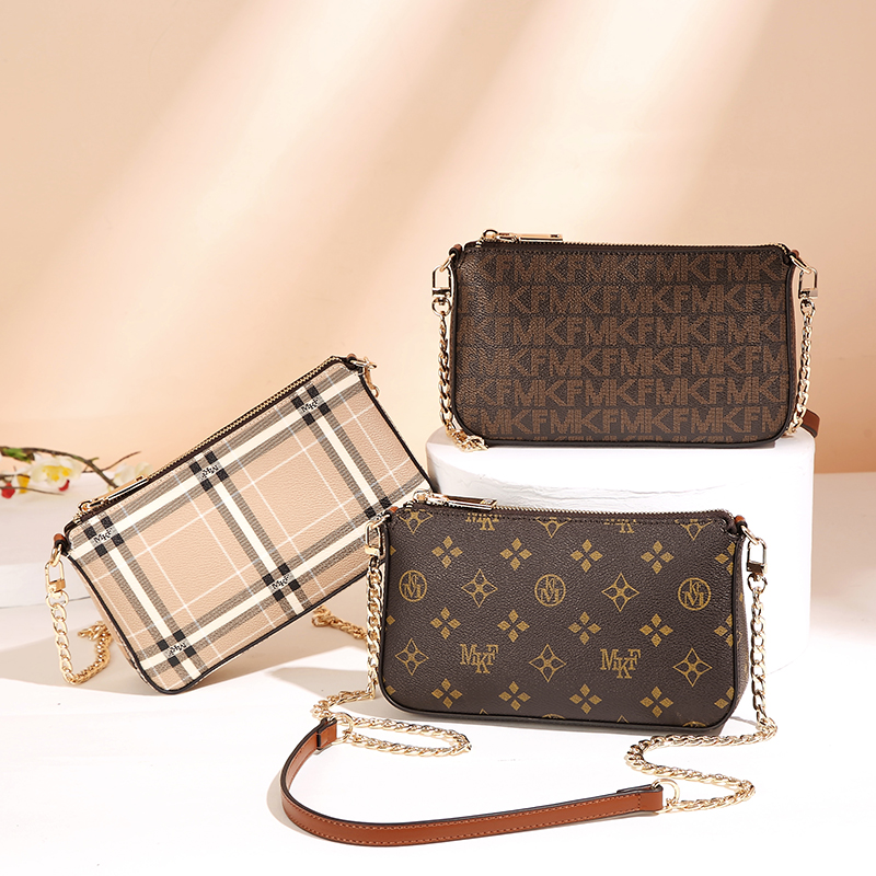 MKF designer bag free shipping Classic high-quality letter printed shoulder bag retro light luxury fashionable womens handbag